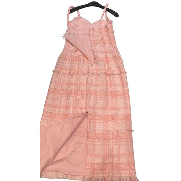 Alexis Vicci Pink Tweed Midi Dress L - Picture 6 of 6
